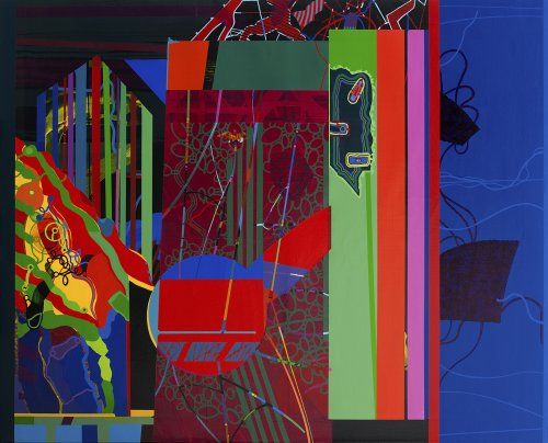 Reflexionando sobre su transformación 2016 acrilico s tela 81x100 cm
